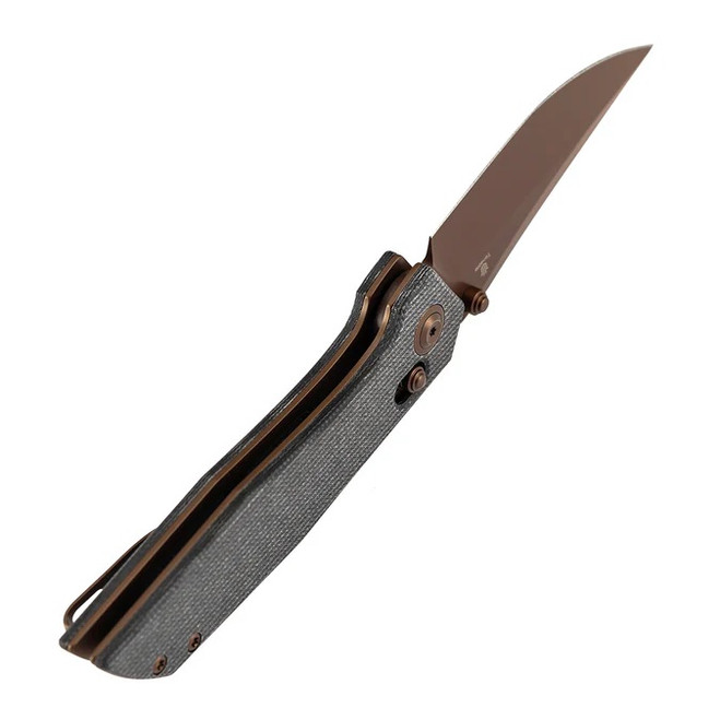 Tenable Deadite Folding Knife Black Micarta Handle 14C28N Clip