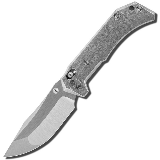(Tiny Scratch) Open Box/Returned Miguron Knives Artep Folding Knife Gray Crystal Titanium Handle Satin Vanax Blade MGR629ABJSR