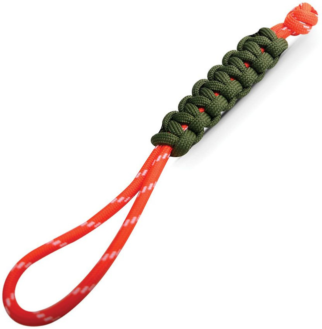 Vosteed Paracord Knife Lanyard Green and Orange X0157