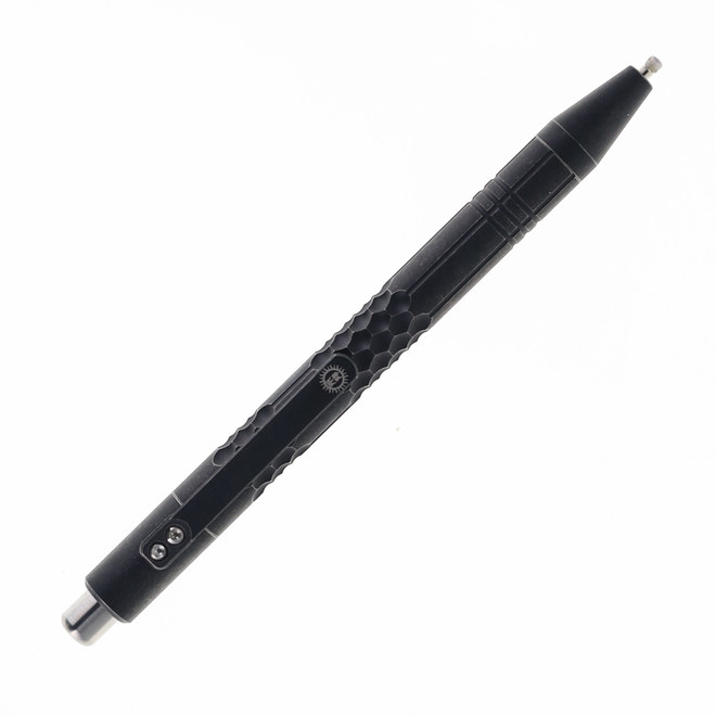 TwoSun Pen-59 Black Stonewashed Titanium Honeycomb Textured 5.375" Push Button Ink Pen
