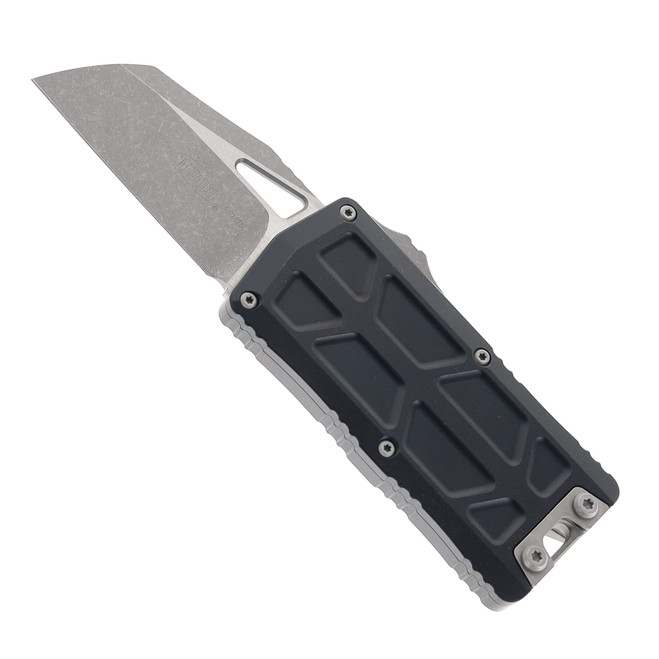 Microtech Exocet II OTF Automatic Knife Apocalyptic Wharncliffe Blade Black Aluminum Handle M390MK 1156-10AP