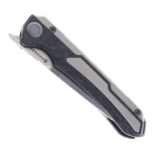 No Box) Maxace Kestrel Framelock Gray Titanium Folding Knife M390
