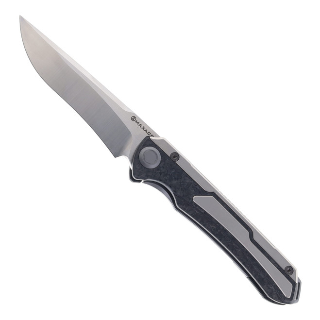 (No Box) Maxace Kestrel Framelock Gray Titanium Folding Knife M390 Blade M12A