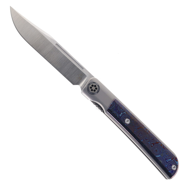 (No Box) Maxace Zircon MCZ01 Gray Titanium & Zirmascus Folding Knife 3.86" CPM S110V Blade