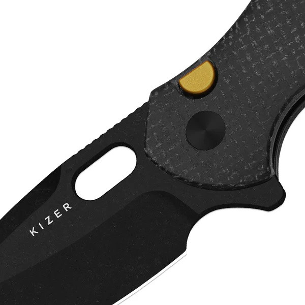 Kizer Roach XL Folding Knife Black Micarta Handle 14C28N Drop