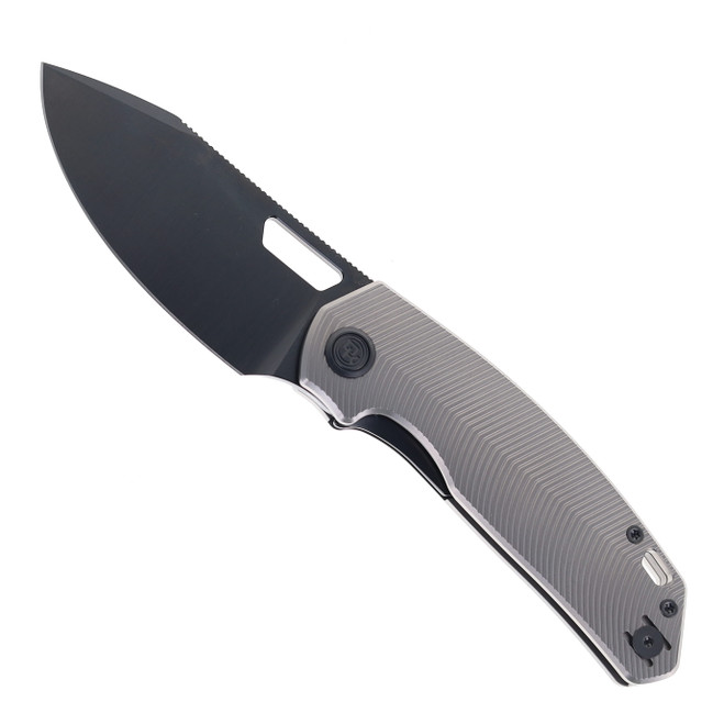 (Coming Late July) Divo Knives Growler V3 Folding Knife Reverse Tux Titanium Handle DLC S90V Blade