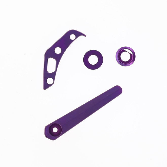 Divo Growler V3 Purple Titanium Hardware Kit (Clip, Back Spacer, Pivot Collar)