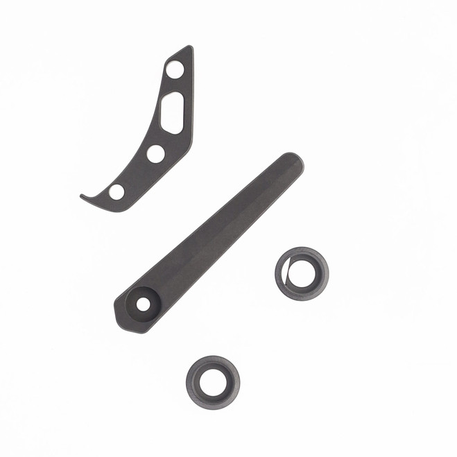 Divo Growler V3 Darkwash Titanium Hardware Kit (Clip, Back Spacer, Pivot Collar)