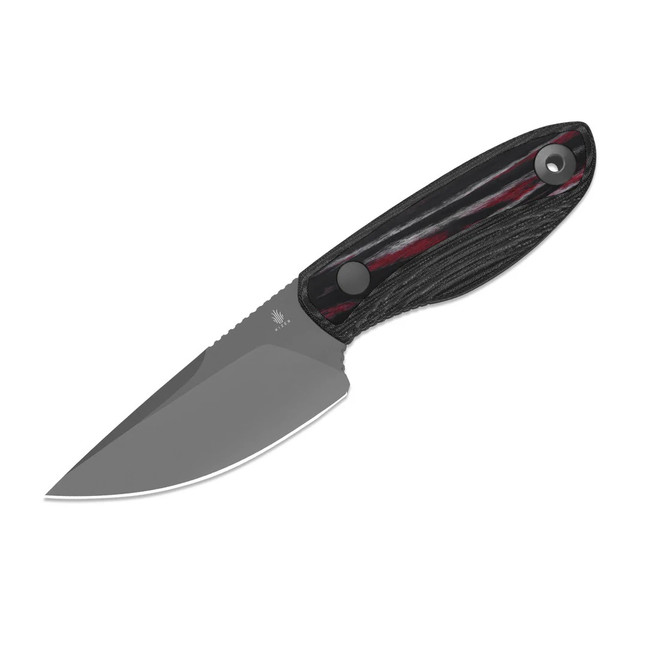 Kizer Finch Fixed Blade Knife Black Micarta/Reconstituted Wood Handle AEB-L Drop Point Plain Edge Gray PVD Finish 1134A2