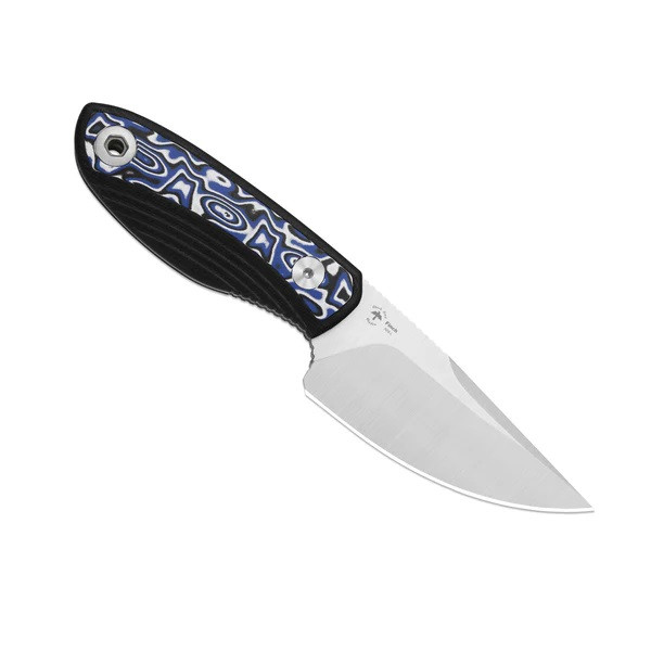 Kizer Finch Fixed Blade Knife Black G10/Blue Vortex Micarta Handle