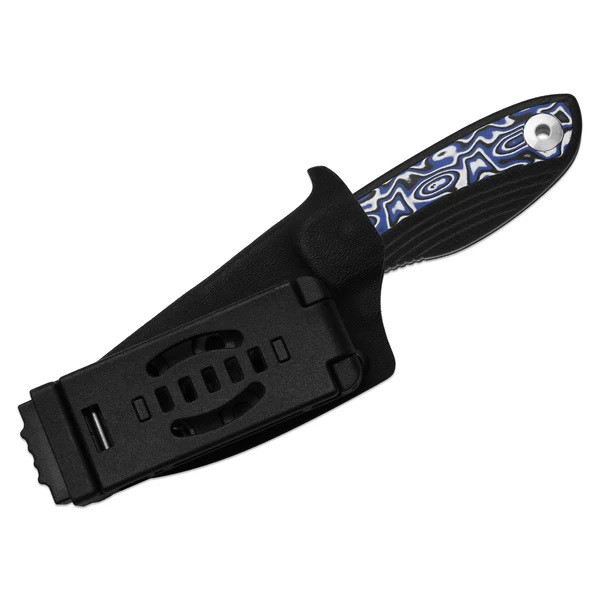 Kizer Finch Fixed Blade Knife Black G10/Blue Vortex Micarta Handle