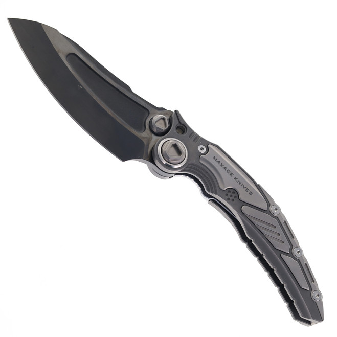 (No Box-Blade Wear) Maxace Knives Titanis M05A Titanis Pocket Knife Gray Titanium Handle M390 Blade M05A