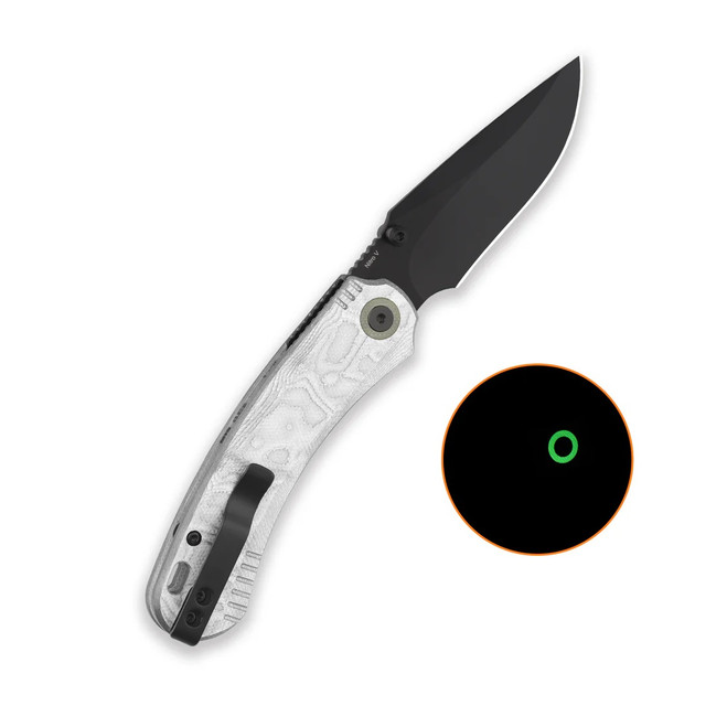 QSP Coyote Folding Knife Aluminum Foil G10 Handle Nitro-V Clip