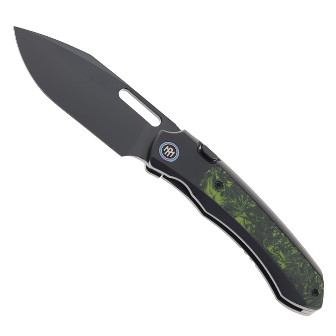 Remette RT-Orca Folding Knife Black Titanium & Luminous Carbon Fiber Handle DLC M390 Blade ORCALS