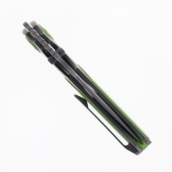 Poikilo Blade CK CASQUE Standard Folding Knife Titanium & Green