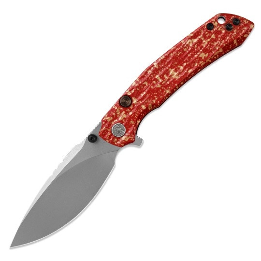 M Miguron Celora Folding Knife Lacquer Craft Red Aluminum Handle