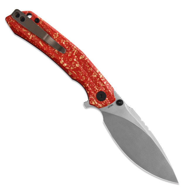 ポリッシュ M Miguron Celora Folding Knife Lacquer Craft Red Aluminum Handle