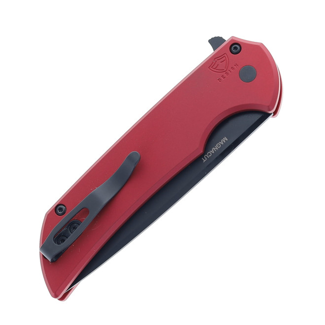 Pro-Tech Mordax Folding Knife Red Aluminum Handle DLC Magnacut