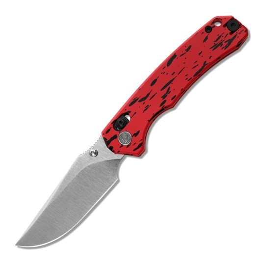 M Miguron Thaly Folding Knife Red Aluminum Handle D2 Clip Point Plain Edge Satin Finish MGR834RD