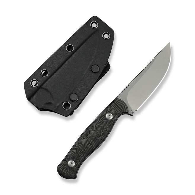 WE Knife Notchline Fixed Blade Knife Milled Rose Carbon Fiber