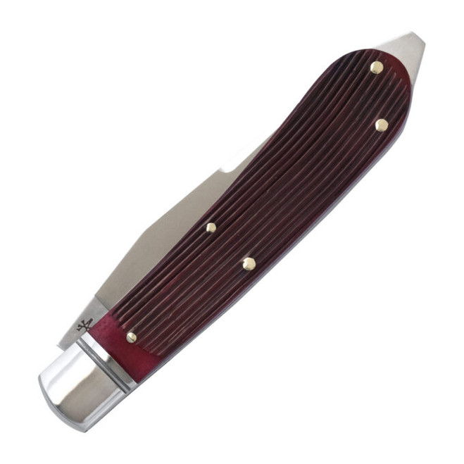 RoseCraft Appalachian Jack Folding Knife Red Barnboard Jigged Bone