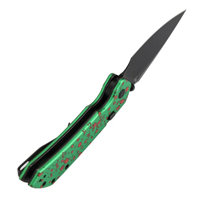 Tenable Fenrir Folding Knife Zombie Blood Green Aluminum Handle