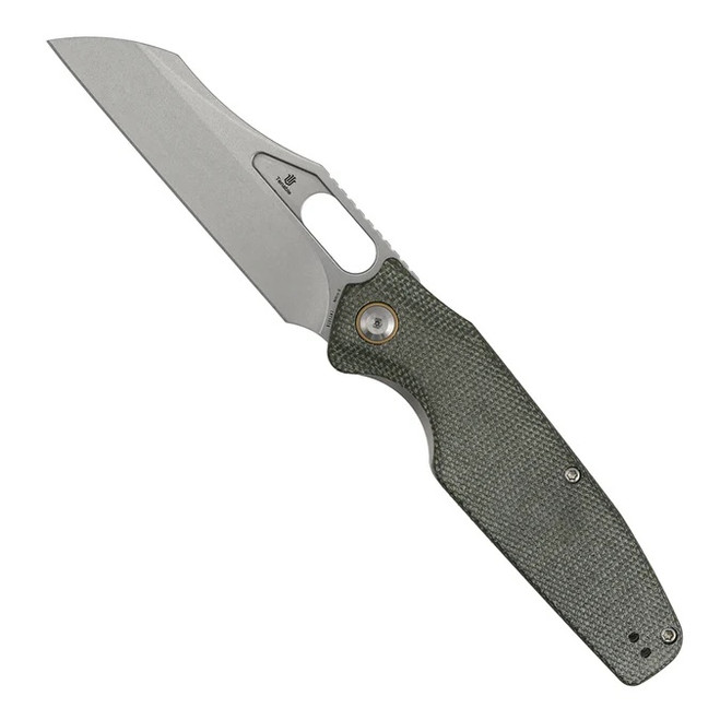 Tenable Tuckamore Folding Knife Green Micarta Handle 3.54" Stonewashed Nitro-V Blade B1052A1