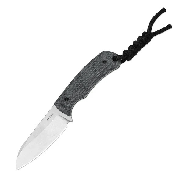Kizer Field Mouse Fixed Blade Knife Black Norplex UltreX Micarta