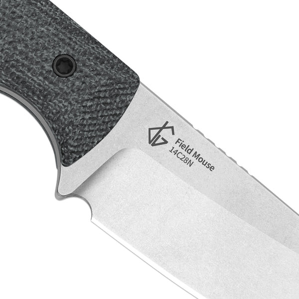 Kizer Field Mouse Fixed Blade Knife Black Norplex UltreX Micarta