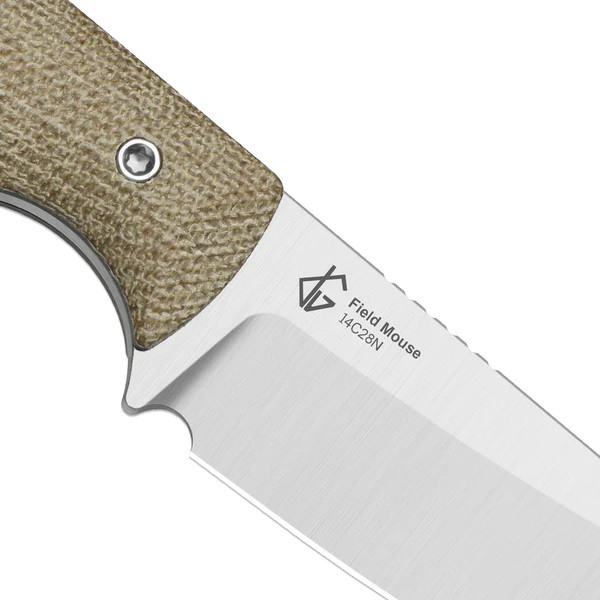 Kizer Field Mouse Fixed Blade Knife Brown Norplex UltreX Micarta