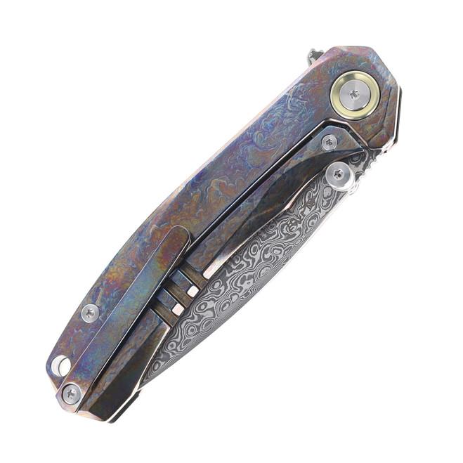 SixLeaf Folding Knife Lightning Titanium/Black Carbon Fiber Handle