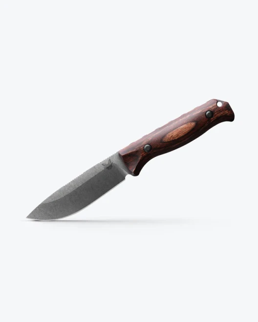 Benchmade Saddle Mountain Skinner Fixed Blade Knife Stabilized Wood Handle S30V Drop Point 15002