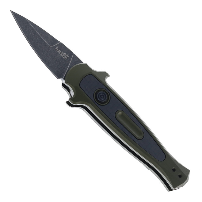 (No Box) Kershaw Launch 12CA Automatic Knife Olive Green Aluminum Handle 1.90" BlackWash CPM 154 Blade 7130OLBW