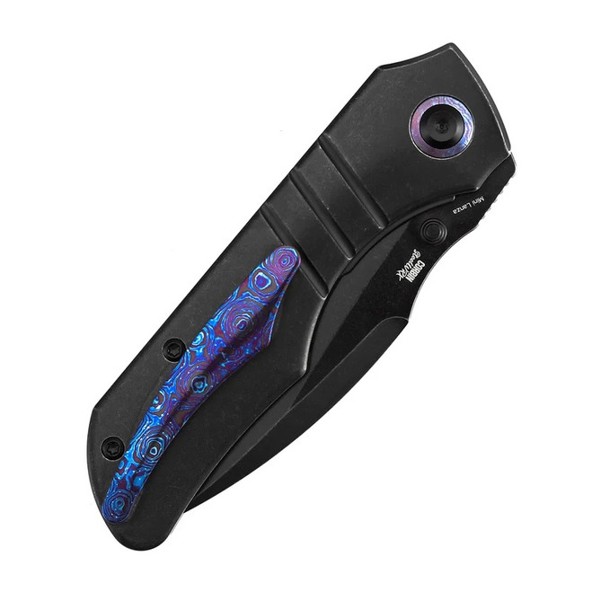 Kansept Mini Lanza Folding Knife Blackwash Titanium Handle 20CV