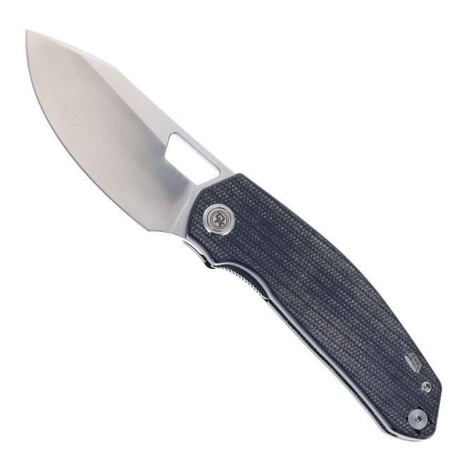 Prototype Original Divo Growler V1 Folding Knife 14c28n Satin Blade Black Micarta Handle