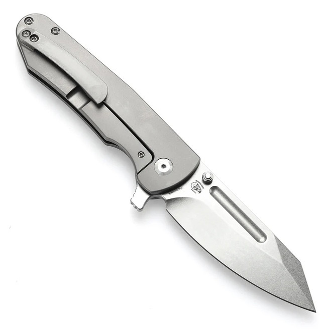 Kansept Superhawk Folding Knife Bead Blast Titanium Handle S35VN