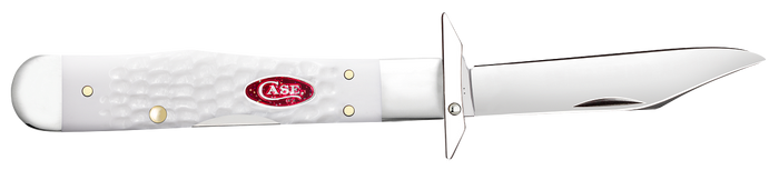 Case Cutlery Cheetah Cub Folding Knife White Synthetic Handle Tru-Sharp Stainless Steel Plain Edge High Polish Finish 60177