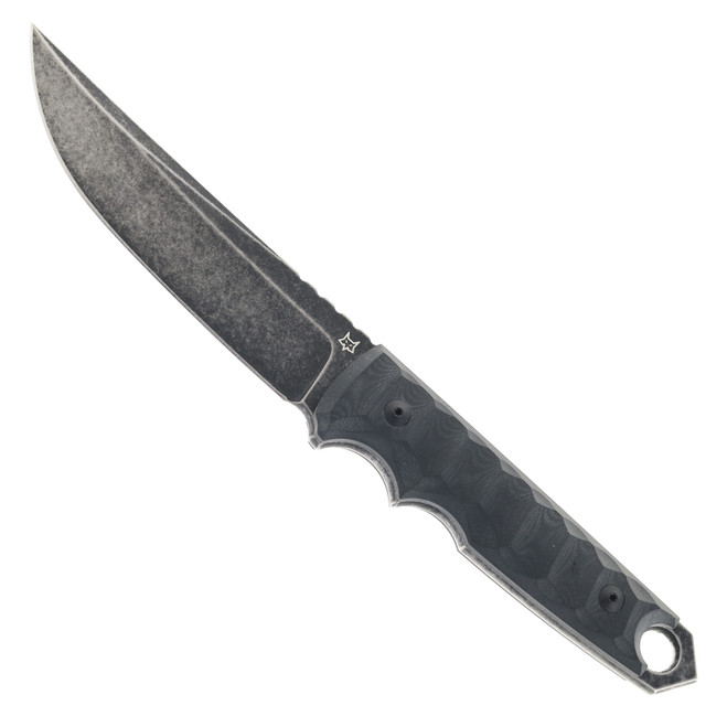 Fox Knives Italico Fixed Blade Knife Black G10 Handle Niolox Plain Edge Black Stonewash Finish FX-634