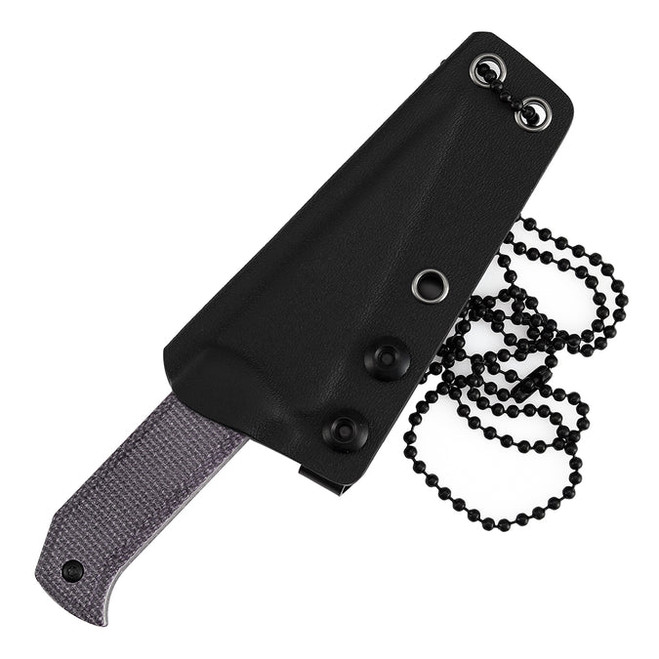 Tenable ToothPik Fixed Blade Knife Purple Micarta Handle 14C28N Modified Kiridashi Plain Edge Blackwash Finish G020A1
