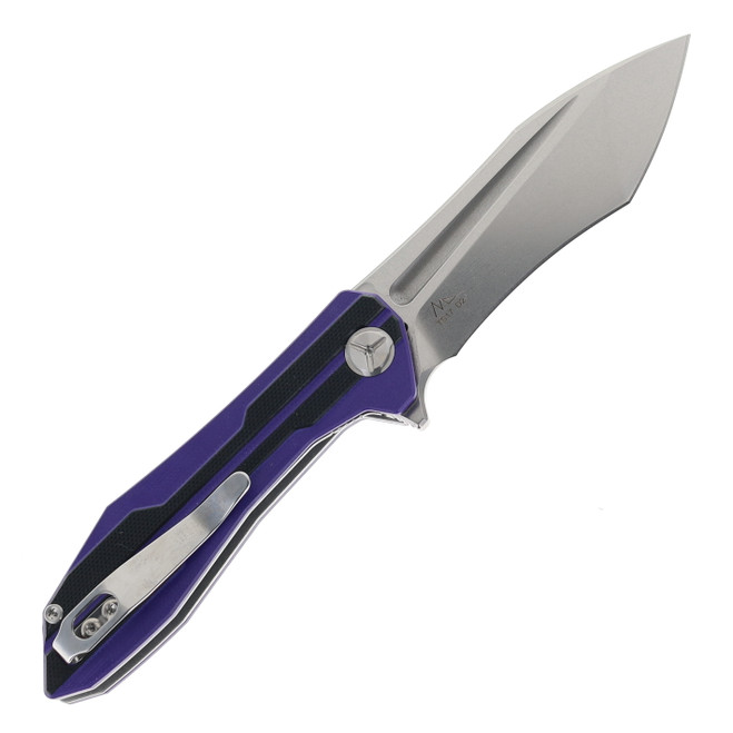 TwoSun Ripper Folding Knife Black Hexagonal Pattern G10 Handle D2