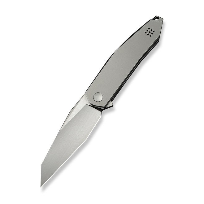 WE Knife Tally Folding Knife Polished Bead Blast Titanium Handle M390 Reverse Tanto Plain Edge Hand Rubbed Satin Finish Limited Edition WE23090-2