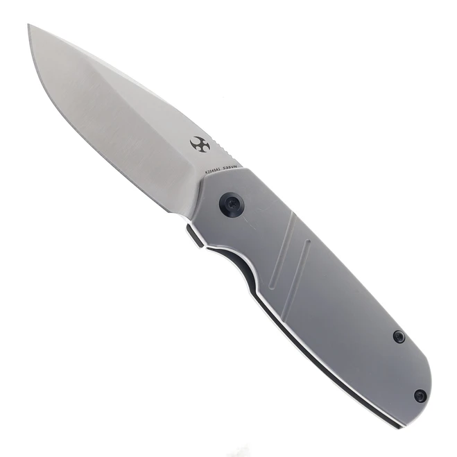 (Read Description) Open Box/Returned Kansept Turaco K2049A1 Satin CPM-S35VN Blade Bead Blasted Titanium Handle Folding Knife K2049A1