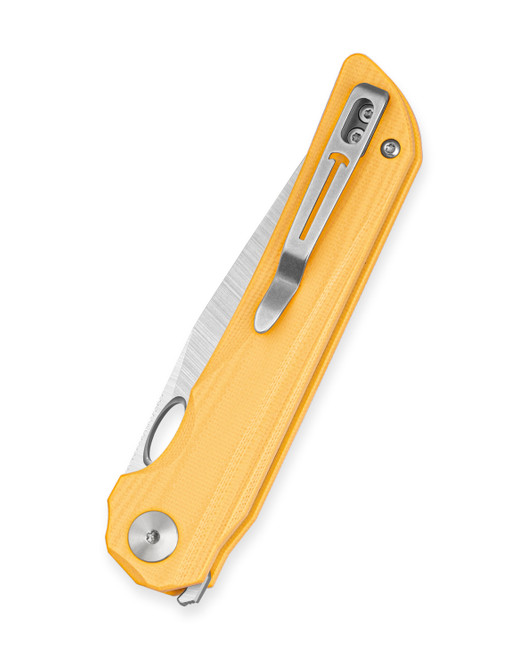 KB様 Bestechman Smuga Folding Knife Yellow G10 Handle AEB-L Plain Edge