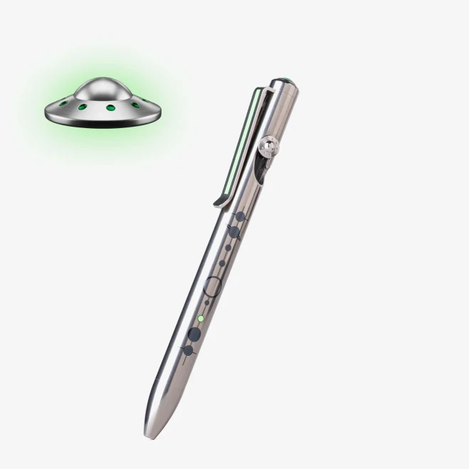 Tactile Turn Roswell Short Bolt Action Pen UFO Themed Titanium 10-BA2-SEA-ROS
