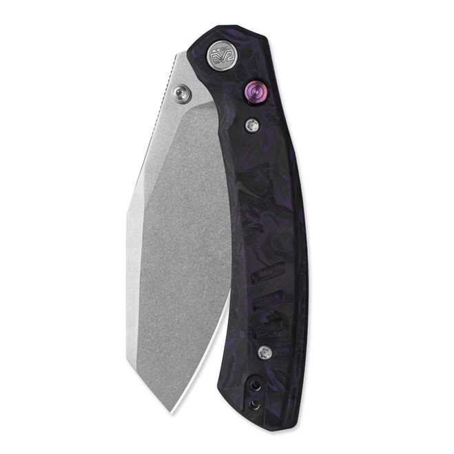 M Miguron Karok Folding Knife Purple Carbon Fiber Handle D2