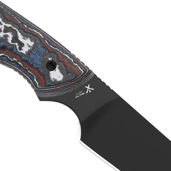 Kizer Whip Tail Fxed Blade Knife Multicolor FatCarbon Nebula & GID