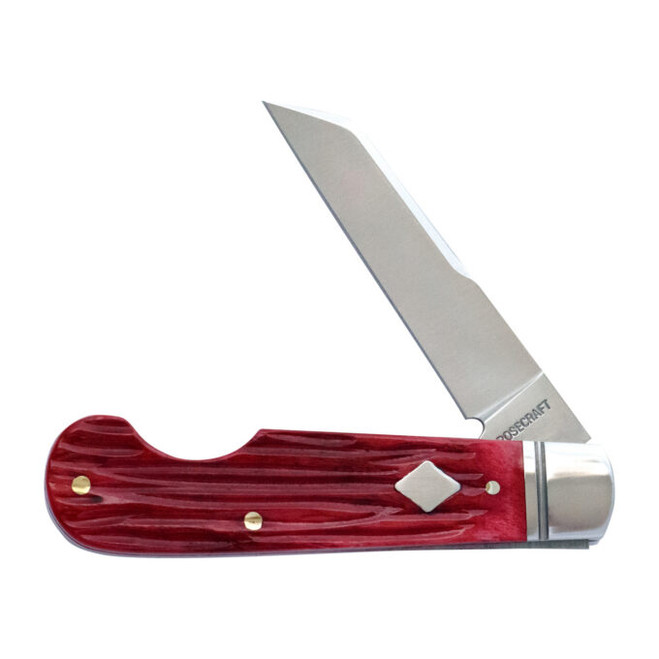 RoseCraft Elk River Easy Open Jack Slip Joint Folding Knife Red