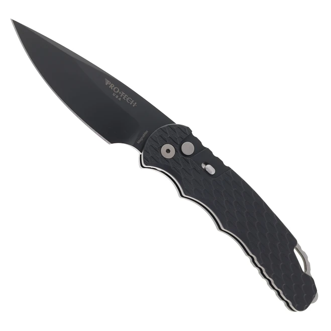 Pro-Tech TR-4 Automatic Knife Black Feather Aluminum 4" DLC MagnaMax T4106 F MM