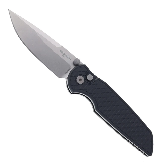 Pro-Tech TR-3 Integrity Manual Knife Black Relic Aluminum 3.5" Stonewashed MagnaCut INT1105