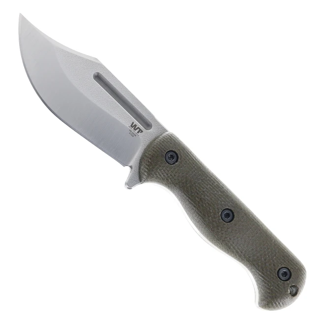 Work Tuff Gear V44C Fixed Blade Knife ODG Burlap Micarta 4" Satin Böhler K329 Bowie